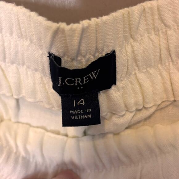 J. Crew Womens Linen Pants Size 14 Lined Pull On Coastal Resort Beach NWT - Picture 3 of 8
